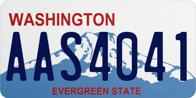 WA license plate AAS4041