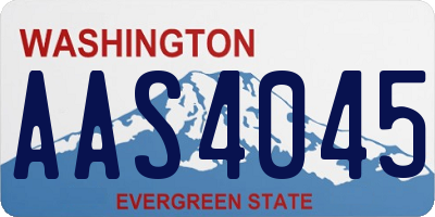 WA license plate AAS4045