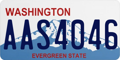 WA license plate AAS4046
