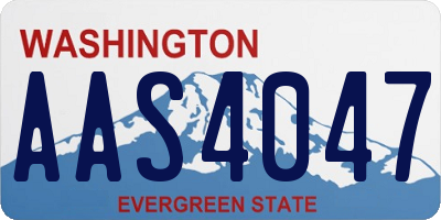 WA license plate AAS4047