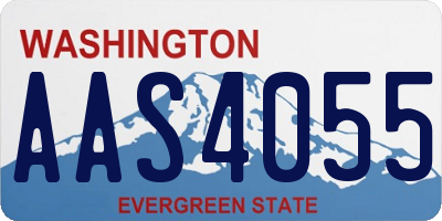 WA license plate AAS4055