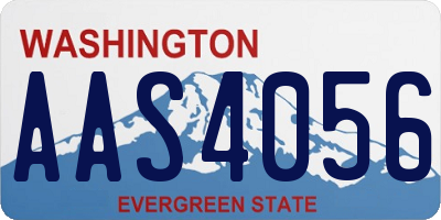 WA license plate AAS4056