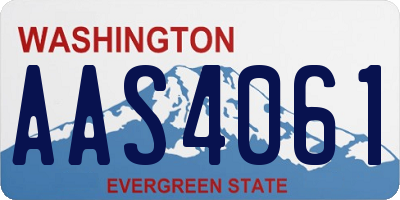WA license plate AAS4061