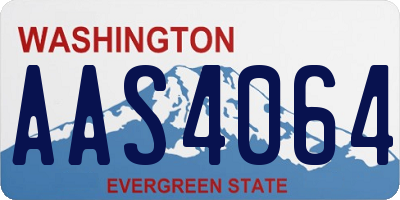 WA license plate AAS4064
