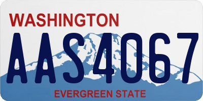 WA license plate AAS4067