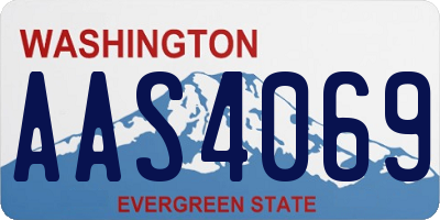 WA license plate AAS4069