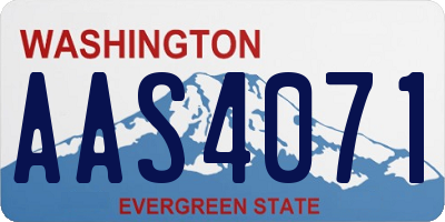 WA license plate AAS4071