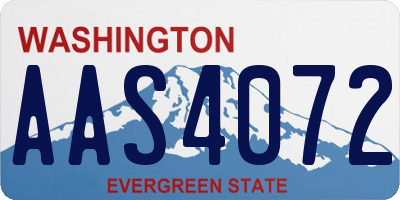 WA license plate AAS4072
