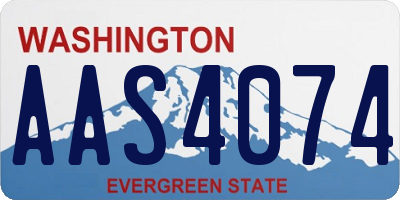 WA license plate AAS4074