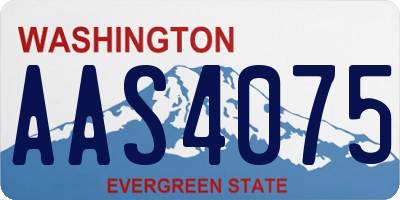 WA license plate AAS4075
