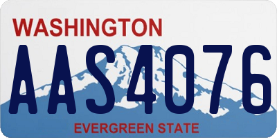 WA license plate AAS4076