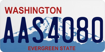 WA license plate AAS4080