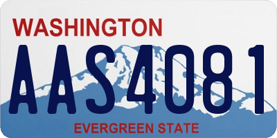 WA license plate AAS4081
