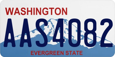 WA license plate AAS4082