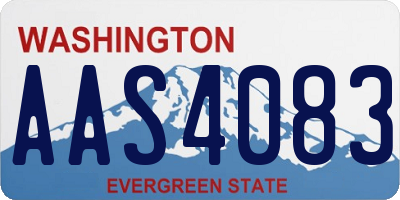WA license plate AAS4083
