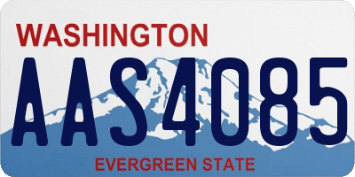 WA license plate AAS4085