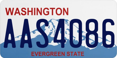 WA license plate AAS4086