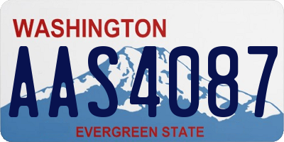 WA license plate AAS4087