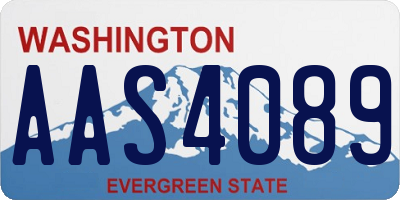 WA license plate AAS4089