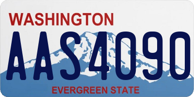 WA license plate AAS4090