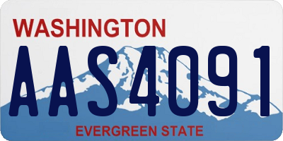 WA license plate AAS4091