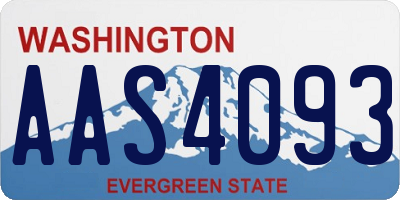 WA license plate AAS4093