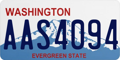WA license plate AAS4094