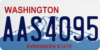 WA license plate AAS4095