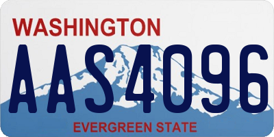 WA license plate AAS4096