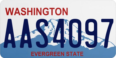 WA license plate AAS4097
