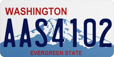 WA license plate AAS4102