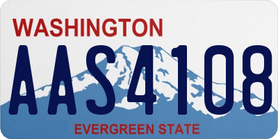 WA license plate AAS4108
