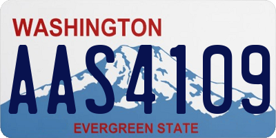 WA license plate AAS4109
