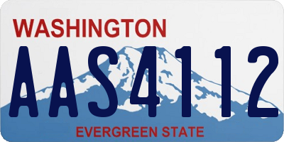 WA license plate AAS4112