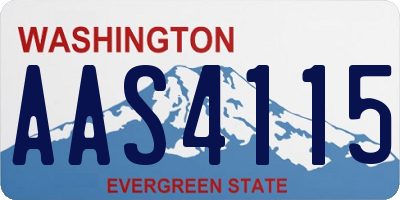 WA license plate AAS4115