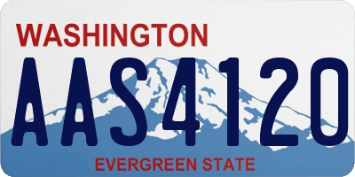 WA license plate AAS4120