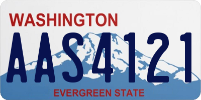 WA license plate AAS4121
