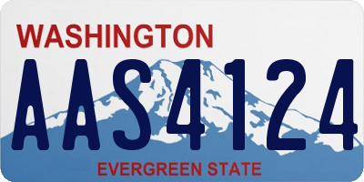 WA license plate AAS4124