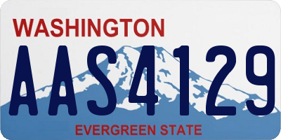 WA license plate AAS4129