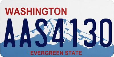 WA license plate AAS4130