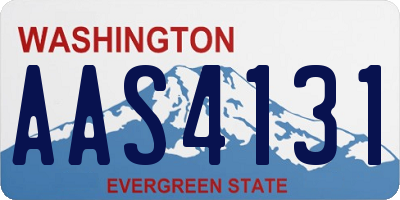 WA license plate AAS4131