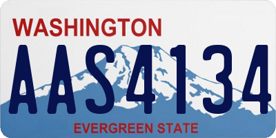 WA license plate AAS4134