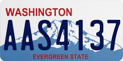 WA license plate AAS4137