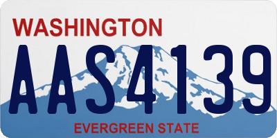 WA license plate AAS4139
