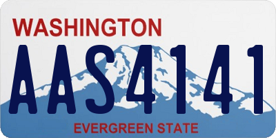 WA license plate AAS4141