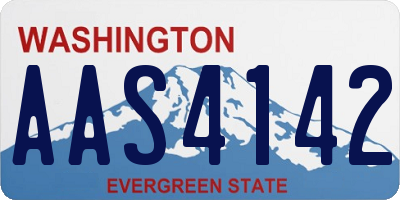 WA license plate AAS4142