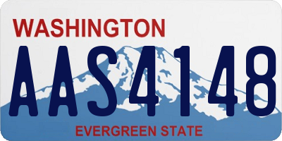 WA license plate AAS4148