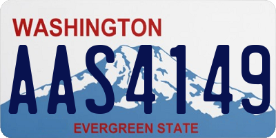 WA license plate AAS4149