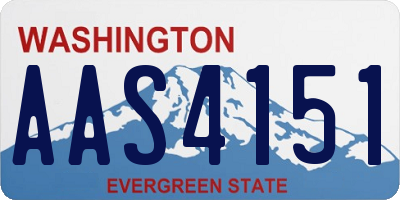WA license plate AAS4151