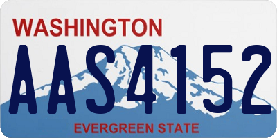 WA license plate AAS4152